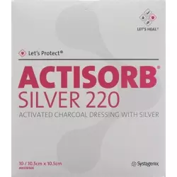 Let’s Protect Actisorb Silver 220 Kohleverband 10.5x10.5cm 10 Stück