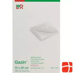 Flawa Gazin Set Mullkompressen 20x10cm 12-fach 40x 2 Stück