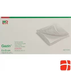 Gazin Mullkompresse 5x5cm 12-fach Steril 40x 2 Stück