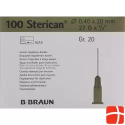 Sterican Nadel 27g 0.40x20mm Grau Luer 100 Stück