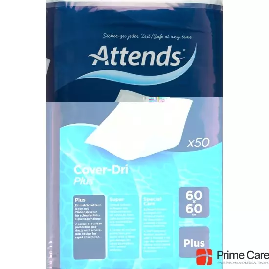Attends Cover Dri Unterl Plus 60x60cm Beutel 50 Stück buy online