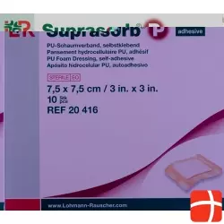 Suprasorb P Schaumverband 7.5x7.5cm Adhesiv 10 Stück