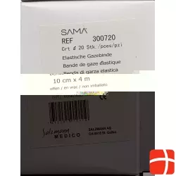 Sama Elastische Gazebinde 4mx10cm Weiss Offen 20 Stück