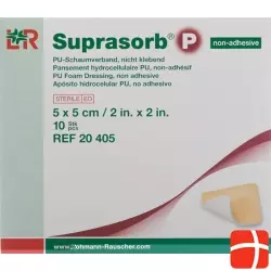 Suprasorb P Schaumverband 5x5cm non Adhesiv 10 Stück