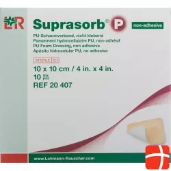 Suprasorb P Schaumverband 10x10cm non Adhesiv 10 Stück