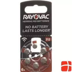 Rayovac Batterie Hörgerät 1.4V V312 6 Stück