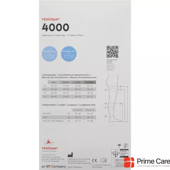 Venosan 4001 A-gh Kkl1 L short open Mexico 1 pair buy online