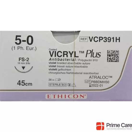 Vicryl Plus 45cm Violett 5-0 Fs-2 36 Stück buy online