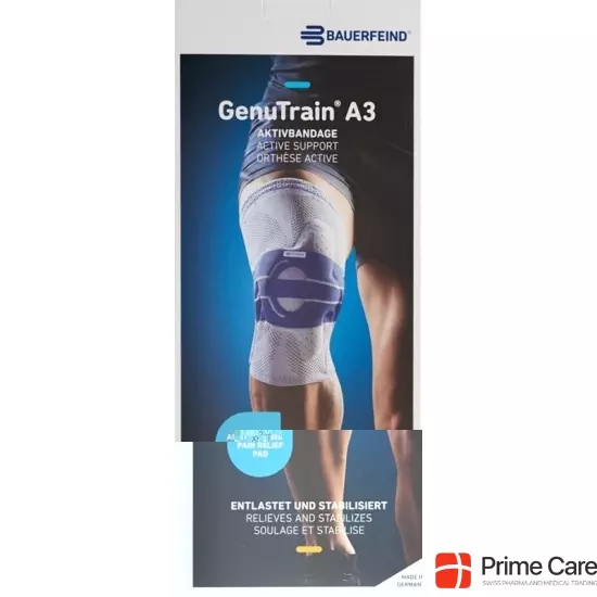 Bauerfeind GenuTrain A3 Aktivbandage Knie Grösse 5 Rechts Titan buy online