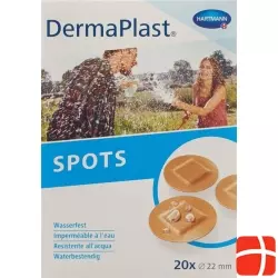 Dermaplast Spots Rund Hautfarbig 20 Stück