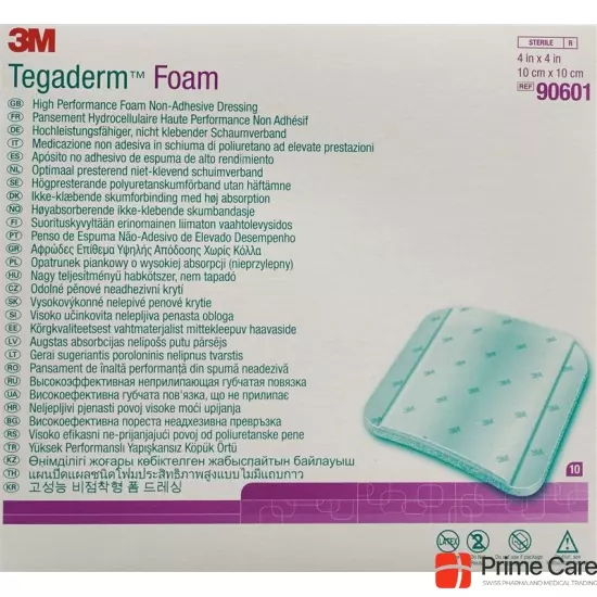 3M Tegaderm Foam Schaumkompresse 10x10cm Nicht Klebend 10 Stück buy online