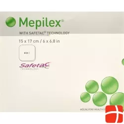 Mepilex Safetac XT Schaumverband 15x17cm Silikon 5 Stück