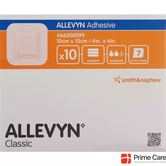 Allevyn Adhesive Wundkompressen 10x10cm 10 Stück buy online