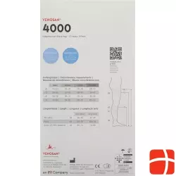 Venosan 4001 A-dh Kkl1 XL Short Open Black 1 pair