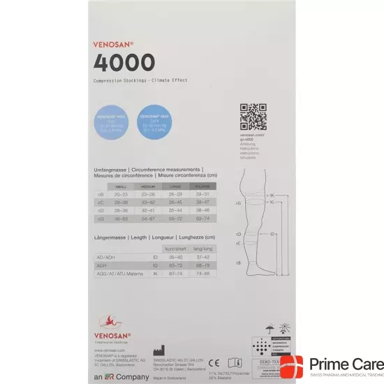 Venosan 4001 A-gh Kkl1 L Kurz Gesch Black 1 pair buy online