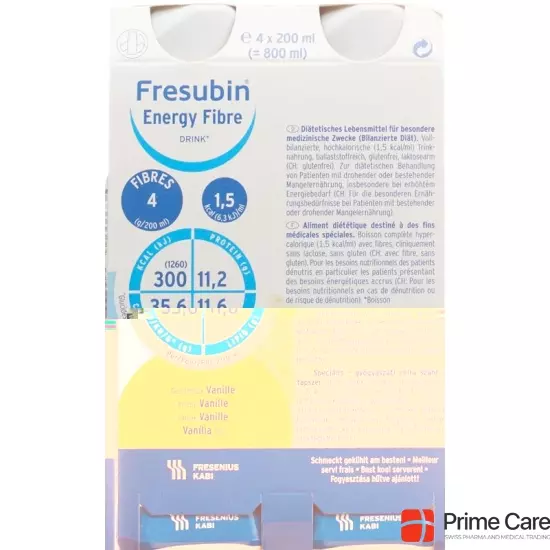 Fresubin Energy Fibre Drink Vanille 4x 200ml buy online