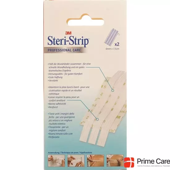 3M Steri Strip 6x75mm Weiss Verstärkt 2x 3 Stück buy online