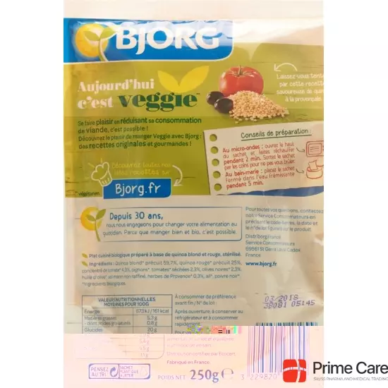 Bjorg Quinoa Tomaten Oliven Bio 250g buy online