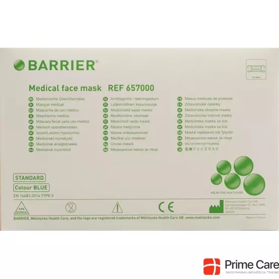 Barrier surgical mask (protective mask) Standard Basic Blue 60 pieces buy online