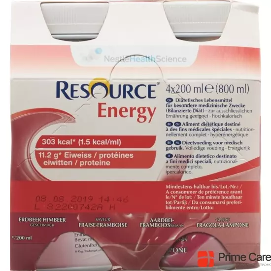 Resource Energy Erdbeer-Himbeer 4x 200ml buy online