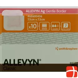 Allevyn Ag Gentle Border Wundverband 7.5x7.5cm 10 Stück