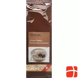 Biofarm 5 Korn Flocken Knospe Sack 5kg