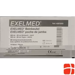 Exelmed Set 10x Beinbeut 500ml 30cm +1 Paa Halteba