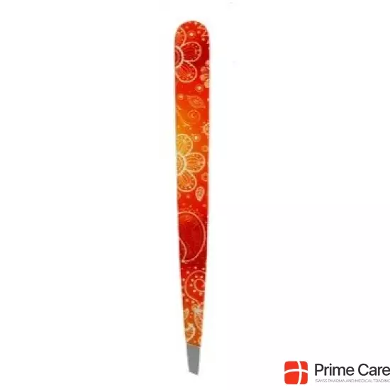 Hausmann Pinzette Schräg Orange Mandala Design buy online