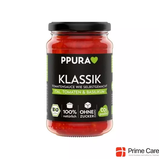 Ppura Sugo Klassik Tomanten & Basilikum Bio 340g buy online