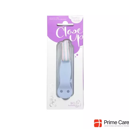 Curaprox baby pacifier holder light blue buy online