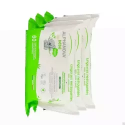 Alphanova BB Pflegetuech Oliv ohne Parfüm U Alk 3x60stk