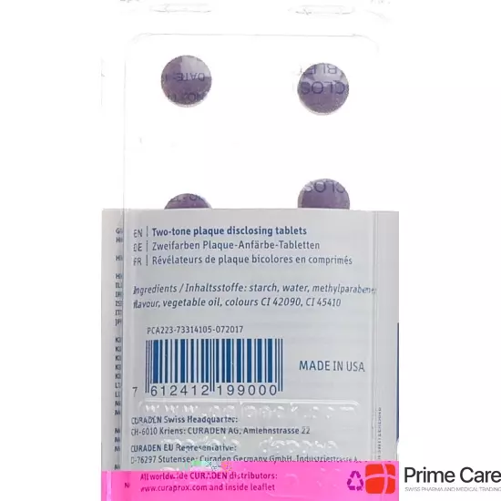 Curaprox Pca 223 Plaquesearch Anfärbetabletten 12 Stück buy online