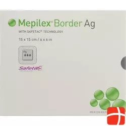 Mepilex Ag Border Schaumverband 15x15cm 5 Stück