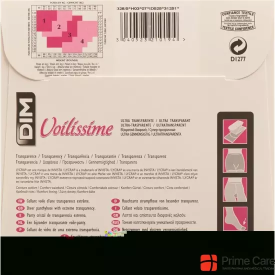 Dim Voilissime Strumpfh Transparent T2 Ambre 1 Paar buy online