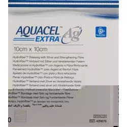 Aquacel Ag Extra Hydrofiber Verband 10x10cm 10 Stück