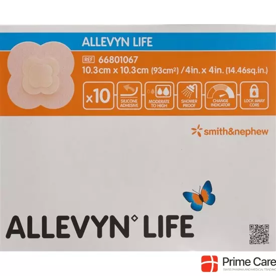 Allevyn Life Adhäsiver Silikonschaumverband 10.3x10.3cm 10 Stück buy online