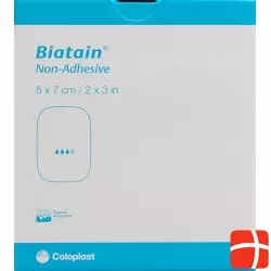 Biatain Non-Adhesive Schaumverband 5x7cm 10 Stück