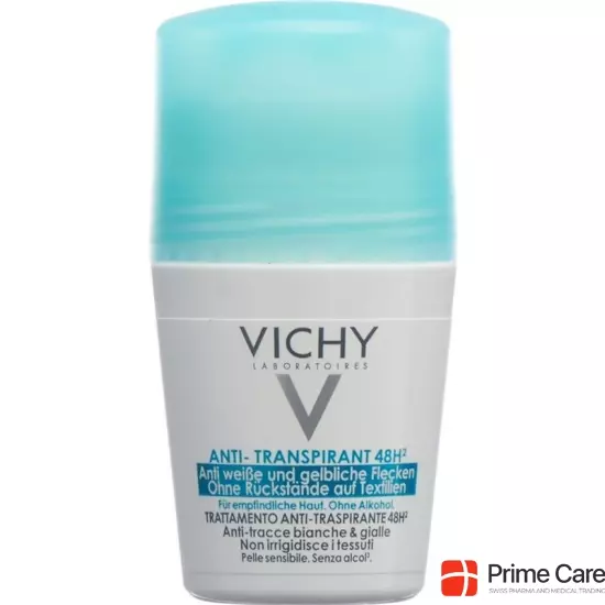 Vichy Deodorant Anti-Transpirant 48H Roll-On Anti Weisse und Gelbliche Flecken 50ml buy online