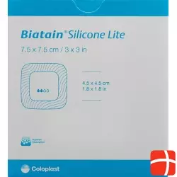 Biatain Silicone Lite Schaumverband 7.5x7.5cm 10 Stück