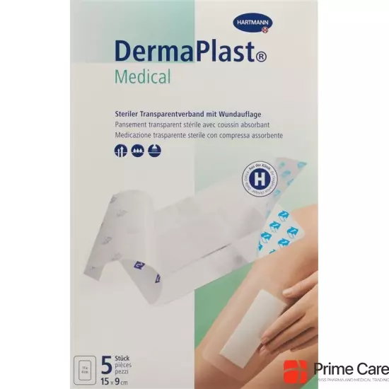 Dermaplast Medical transparent dressing 15x9cm 5 pcs