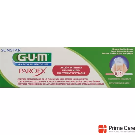 GUM SUNSTAR Paroex toothpaste of 0.12% chlorhexidine 75 ml