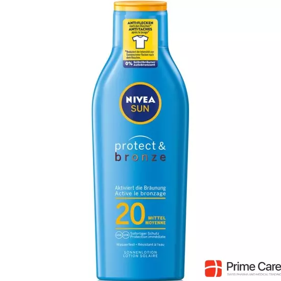 Nivea Sun Protect & Bronze Sun Lotion SPF 20 200 ml