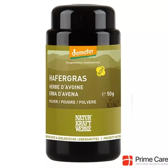 Naturkraftwerke Hafergras Pulver Demeter 50g buy online