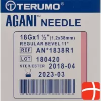 Terumo Agani disposable cannula 18G 1.2x38mm pink 100 pcs