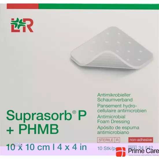 Suprasorb P+phmb Schaumverband 10x10cm 10 Stück buy online