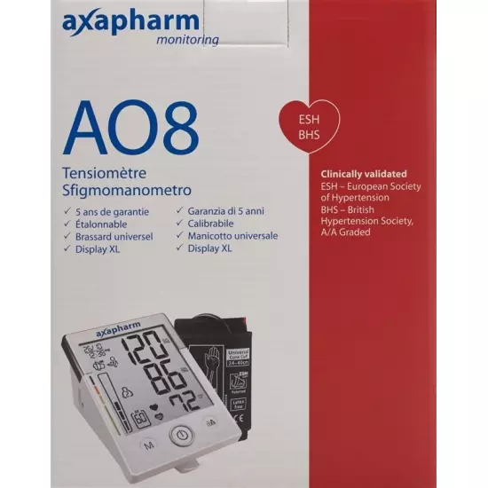 Axapharm Ao8 upper arm blood pressure monitor buy online