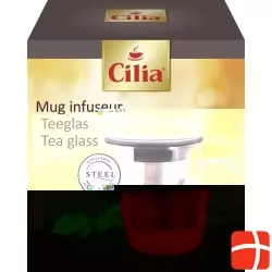 Cilia tea glass with filter insert