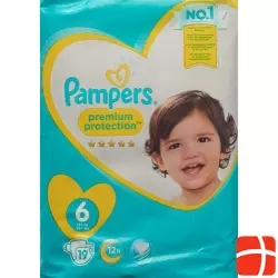 Pampers Premium Prot Grösse 6 15+kg Tragepack 19 Stück