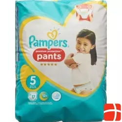Pampers Prem Prot Pan Grösse 5 12-17kg Juni Trag 17 Stück