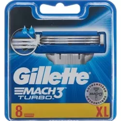 Gillette Mach3 Turbo 3D System blades 8 pieces